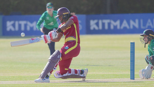Hayley Matthews on her way to a match-winning 82* (Deryck Vincent)