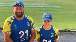 Roy McGerrigle made his Donemana debut with his father Dwayne (CricketEurope)
